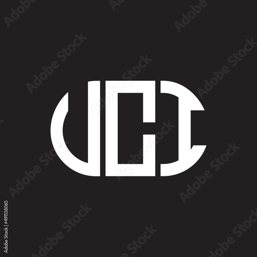 UCI letter logo design on black background. UCI creative initials letter logo concept. UCI letter design.
