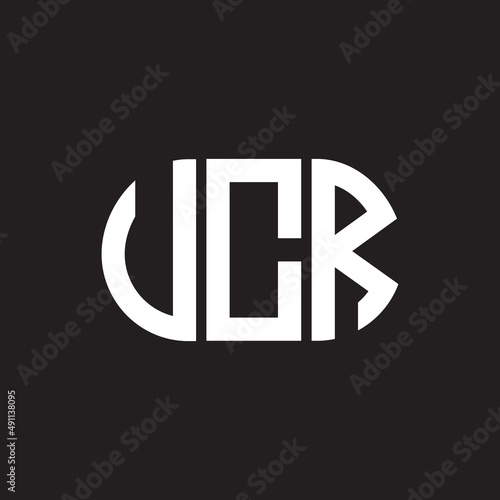 UCR letter logo design on black background. UCR creative initials letter logo concept. UCR letter design.