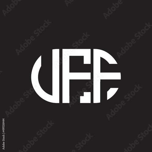 UFF letter logo design on black background. UFF creative initials letter logo concept. UFF letter design. photo