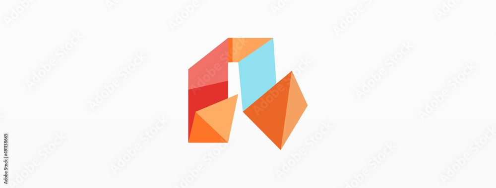 Creative geometric wallpaper. Abstract ribbon style line composition. Techno business template for wallpaper, banner, background or landing Creative geometric wallpaper. Abstract ribbon style line composition. Techno business template for wallpaper, banner, background or landing