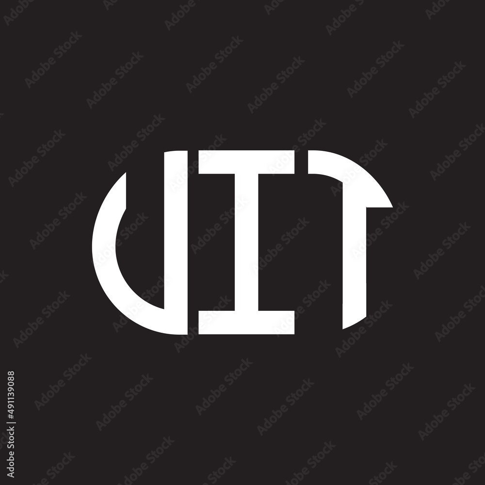 UIt letter logo design on black background. UIt creative initials letter logo concept. UIt letter design. UIt letter logo design on black background. UIt creative initials letter logo concept. UIt letter design.