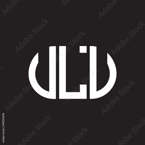 ULU letter logo design on black background. ULU creative initials letter logo concept. ULU letter design.