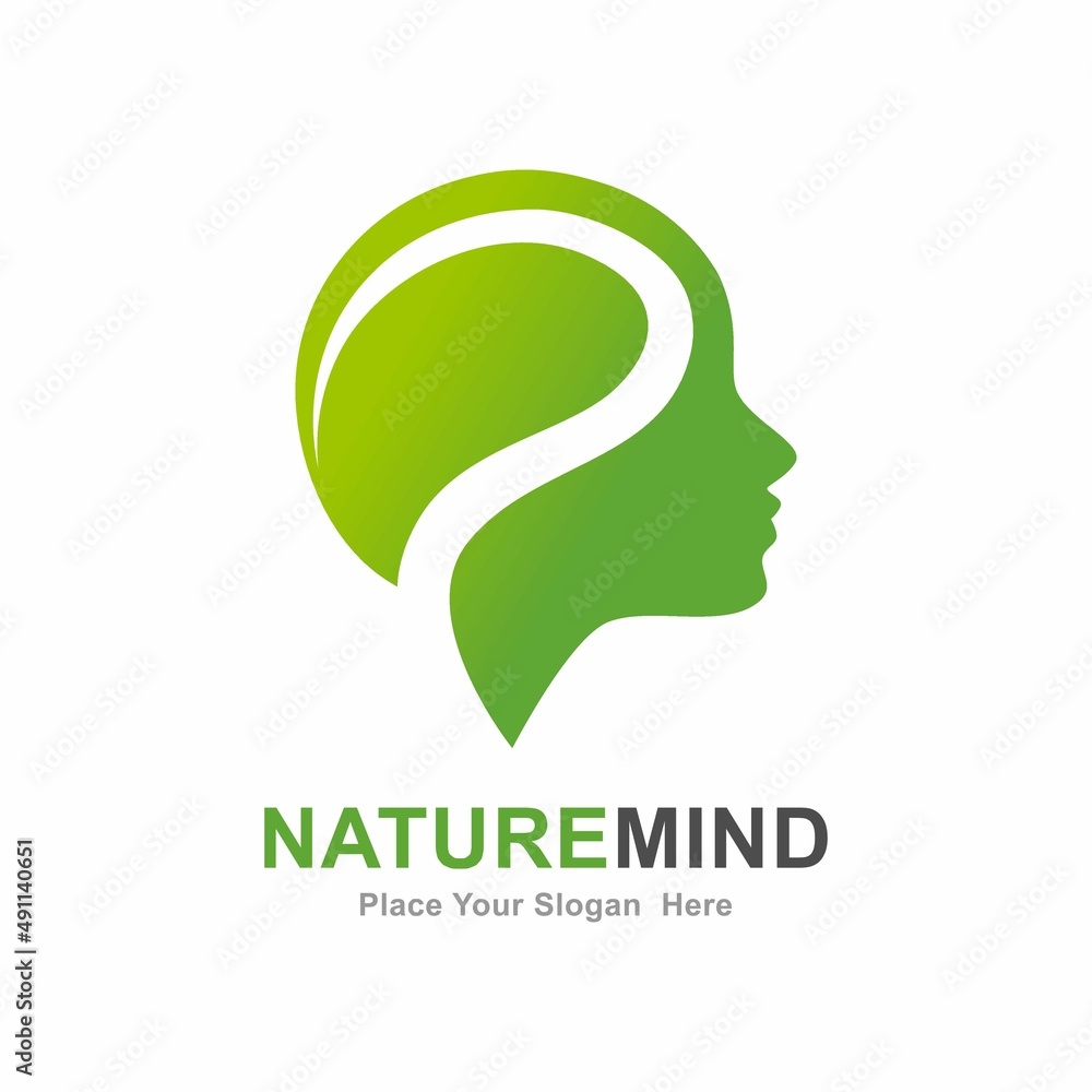 Nature mind vector logo design. Suitable for nature, beauty, saloon, health and education Nature mind vector logo design. Suitable for nature, beauty, saloon, health and education