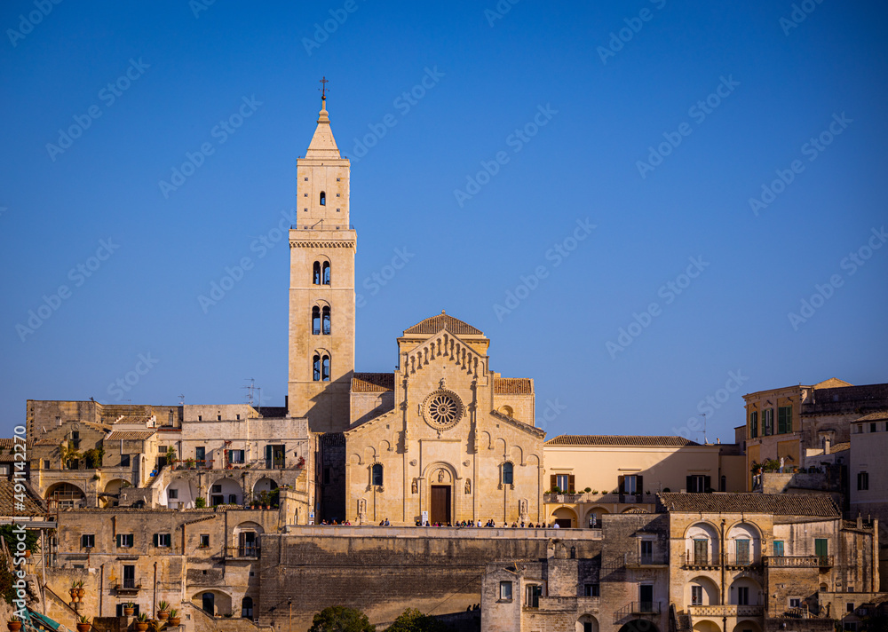 The cathedral of Matera in Italy - famous landmark in the city - travel photography