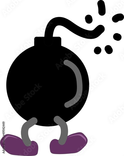 Illustration vector graphic of bomb, good for no war campaign.
