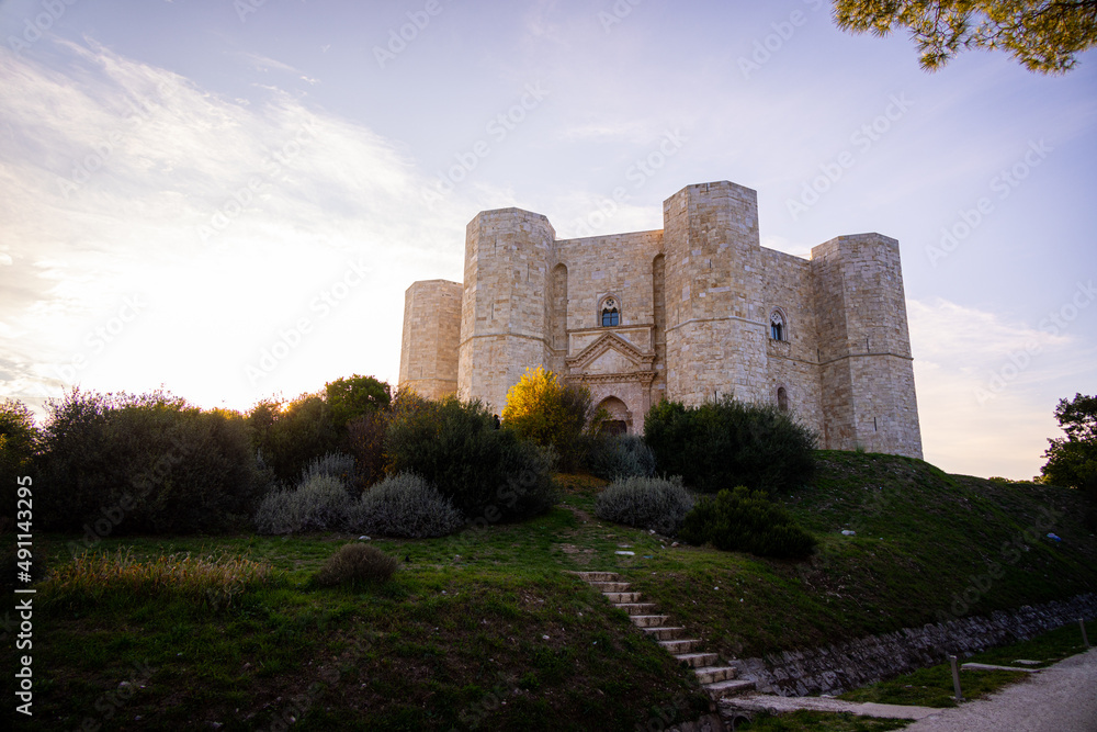 Castel del Monte in Apulia Italy is a popular landmark and tourist attraction - travel photography