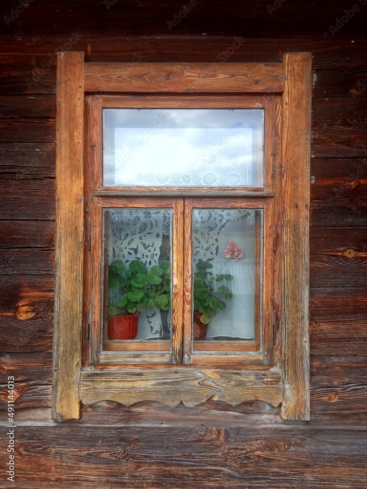 old village wooden nice window old village wooden nice window