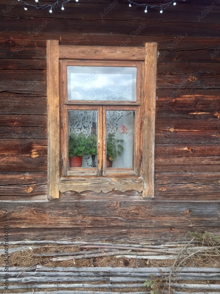 old village wooden nice window old village wooden nice window
