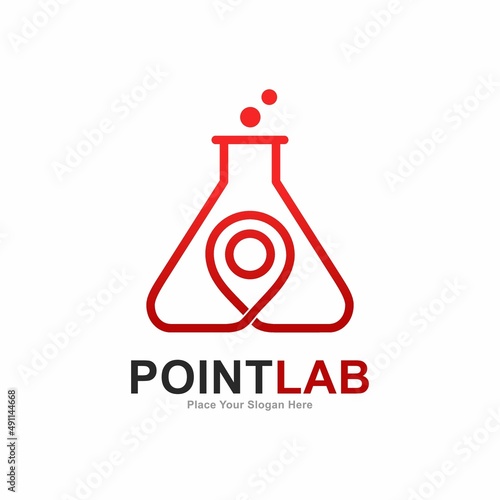 Point lab logo vector design. Suitable for business, navigation locate and lab symbol
