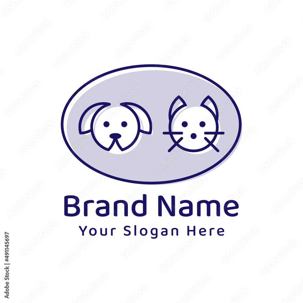 cute cartoon cat and dog logo design cute cartoon cat and dog logo design