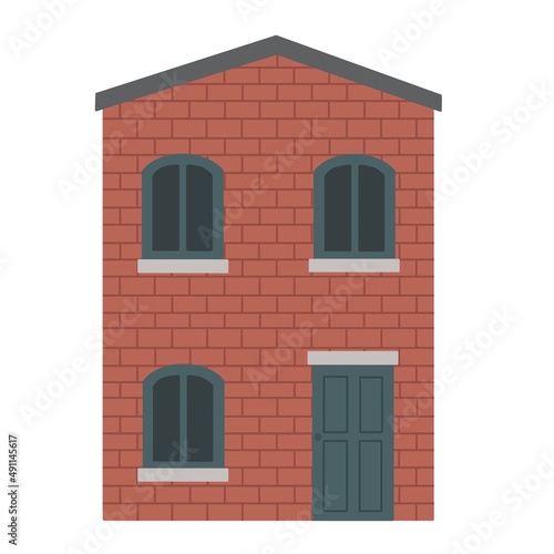 Cute house in flat design, calm colors