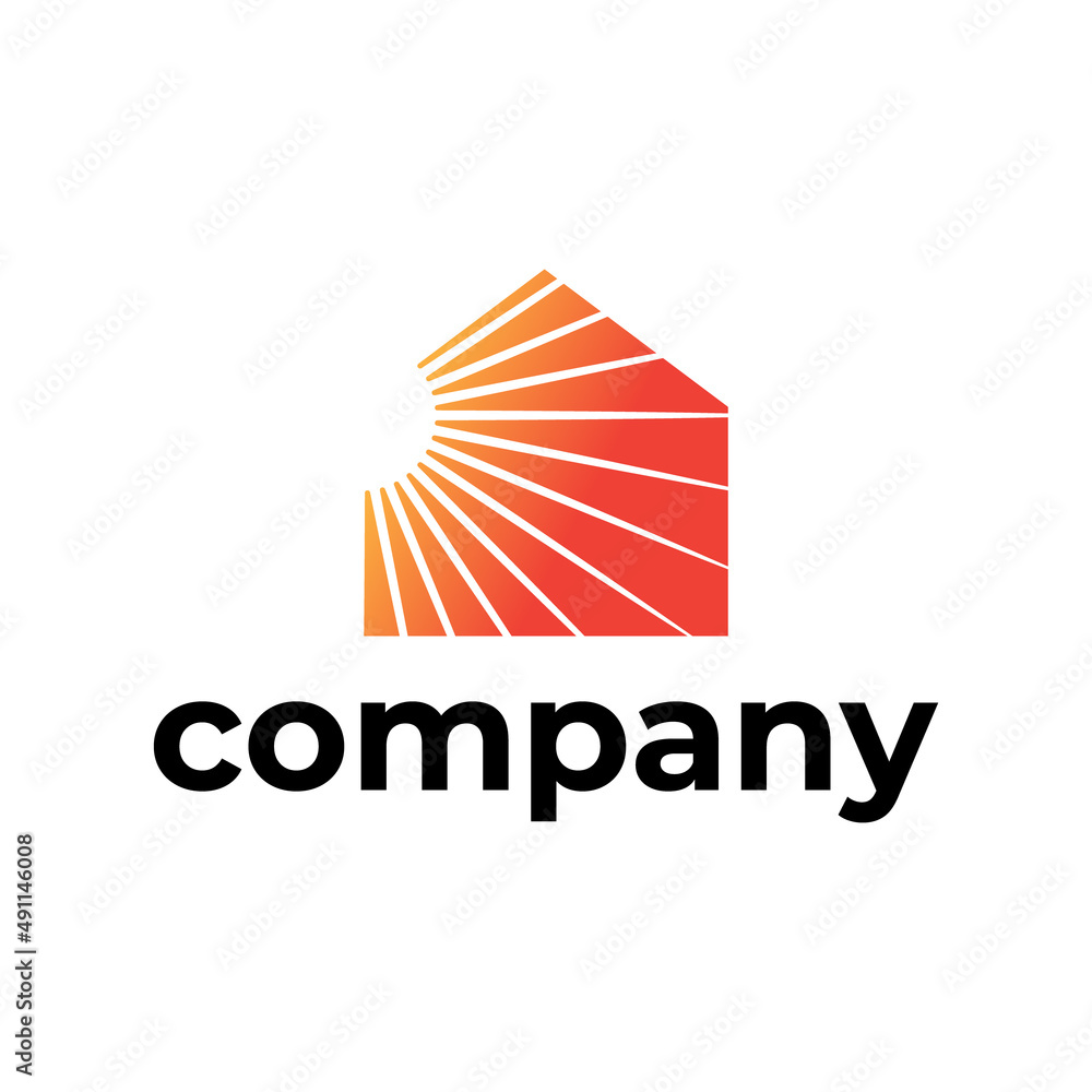 sun house logo design sun house logo design