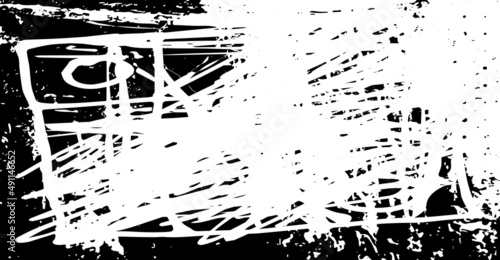 Dirty grunge background. The monochrome texture is old. Vintage worn pattern. The surface is covered with scratches