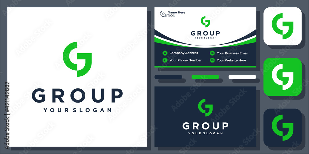 Initials Letter G Simple Unique Modern Clean Monogram Minimal Vector Logo Design with Business Card Initials Letter G Simple Unique Modern Clean Monogram Minimal Vector Logo Design with Business Card
