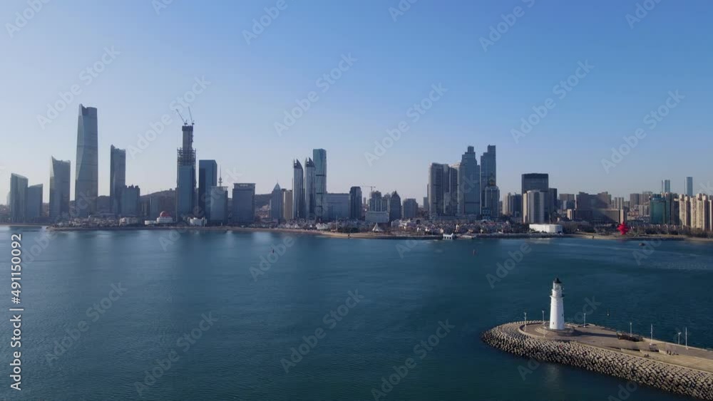 Qingdao Olympic Sailing Center Sailing Pier Building Landscape Skyline Aerial Photography Qingdao Olympic Sailing Center Sailing Pier Building Landscape Skyline Aerial Photography
