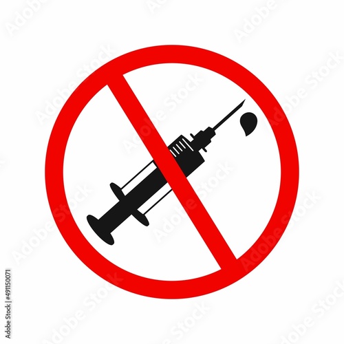 No syringe drugs icon vector logo template. suitable for medical, healthcare, education and information
