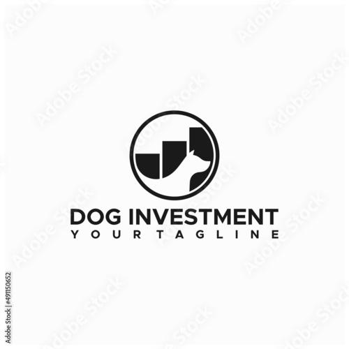 Dog and Investment Logo Sign Design