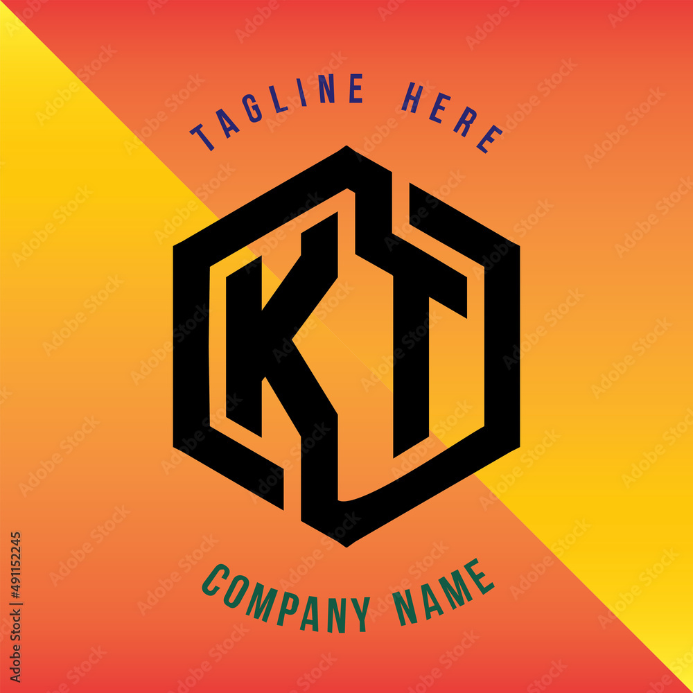 KT lettering logo is simple, easy to understand and authoritative