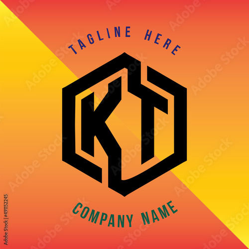 KT lettering logo is simple, easy to understand and authoritative