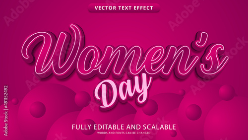 women s day text effect editable eps file