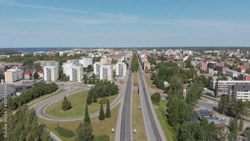 beautiful overhead view of City of Vaasa in Finland beautiful overhead view of City of Vaasa in Finland