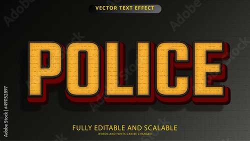 police text effect editable eps file