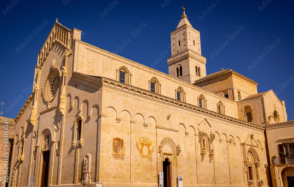 The cathedral of Matera in Italy - famous landmark in the city - travel photography