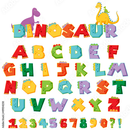 Font design for english alphabets and numbers