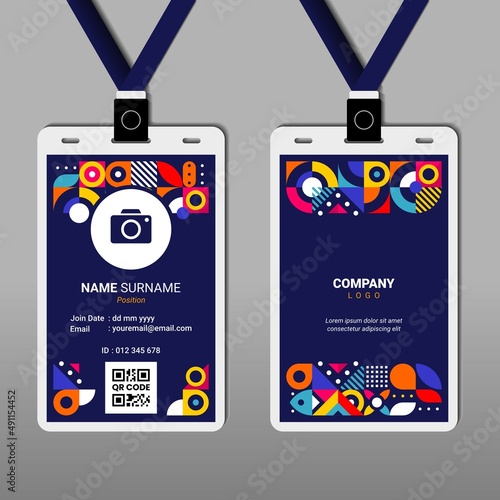 Abstract ID Card Design for Business or Company