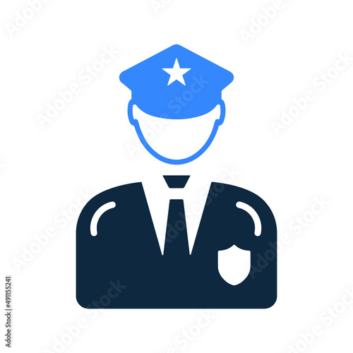 Guard, military icon. Simple editable vector design isolated on a white background.