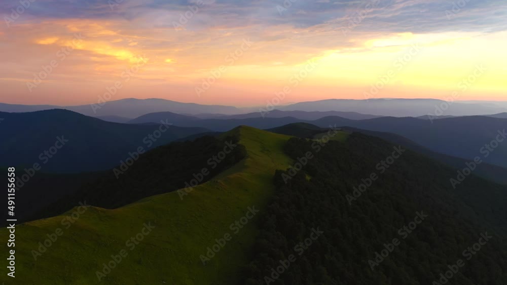 Majestic summer scene of mountains in the evening light. Filmed in 4k, drone video. Majestic summer scene of mountains in the evening light. Filmed in 4k, drone video.