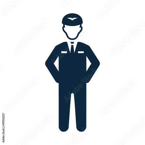 Policeman, sergeant icon. Simple editable vector illustration.