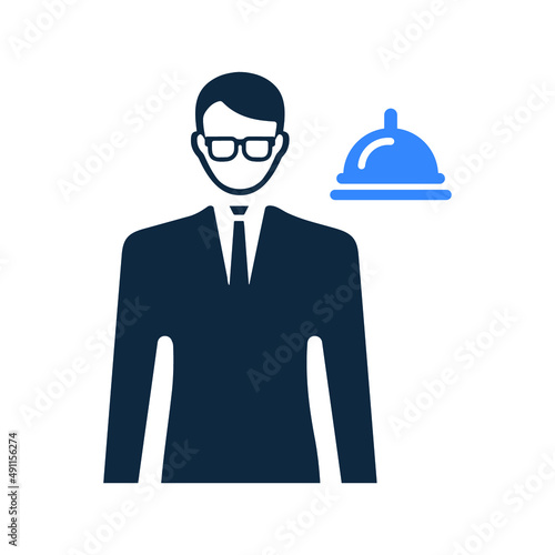 Service, servant icon. Simple editable vector illustration.