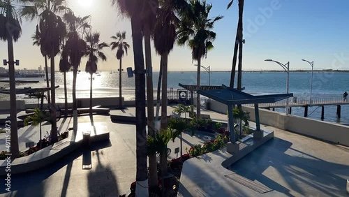 Sunset in the malecon of La Paz by the sea in the state of Baja California. MEXICO 2 photo