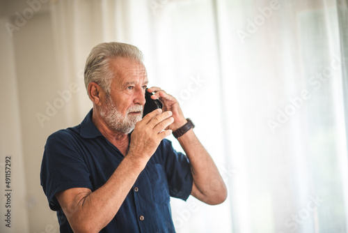 senior father are talking b...