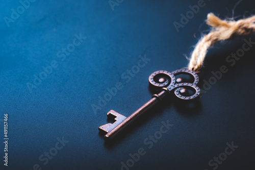old antique key for concept...
