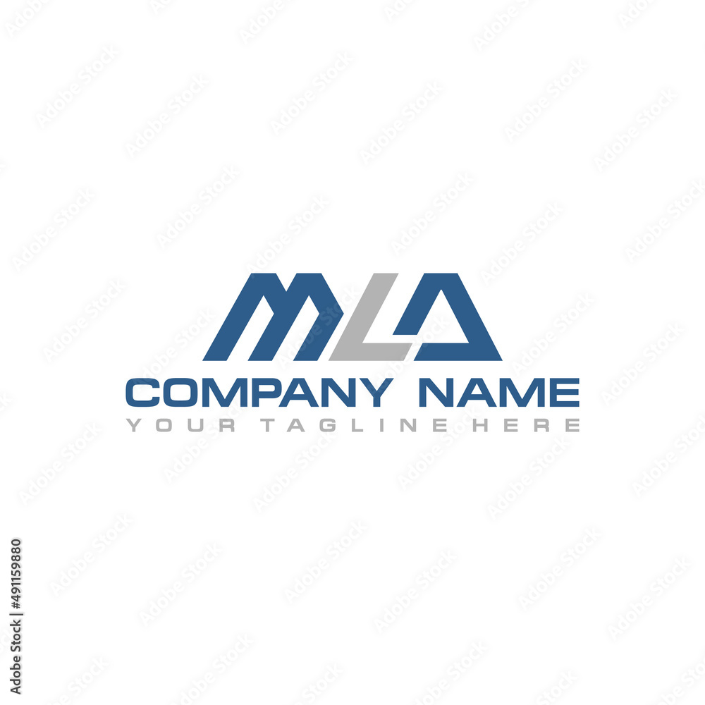 MLA Initial Logo Sign Design