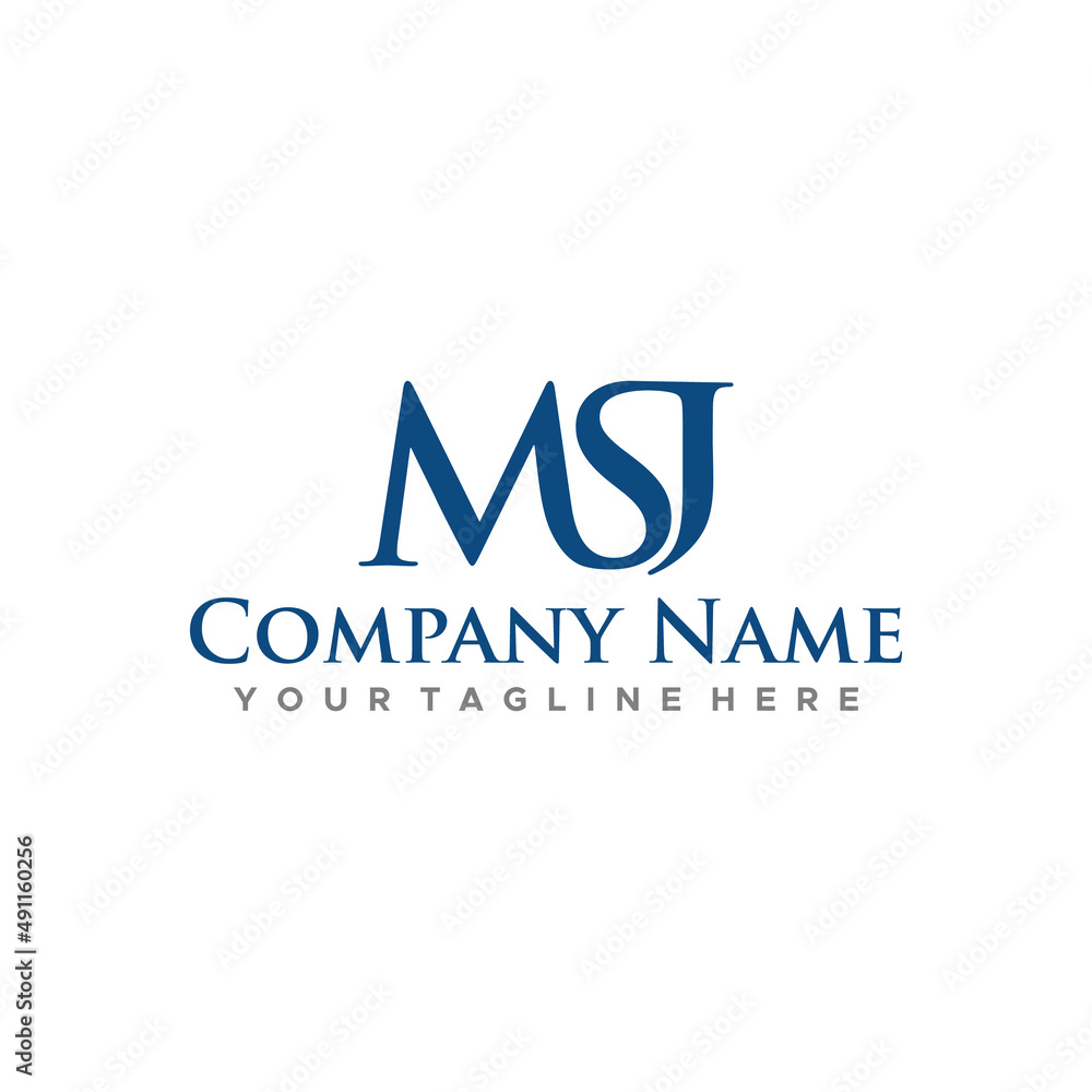 MSJ Initial Logo Sign Design Vector Stock MSJ Initial Logo Sign Design Vector Stock