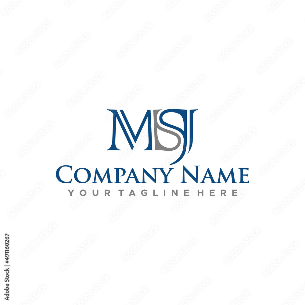 MSJ Initial Logo Sign Design Vector Stock MSJ Initial Logo Sign Design Vector Stock