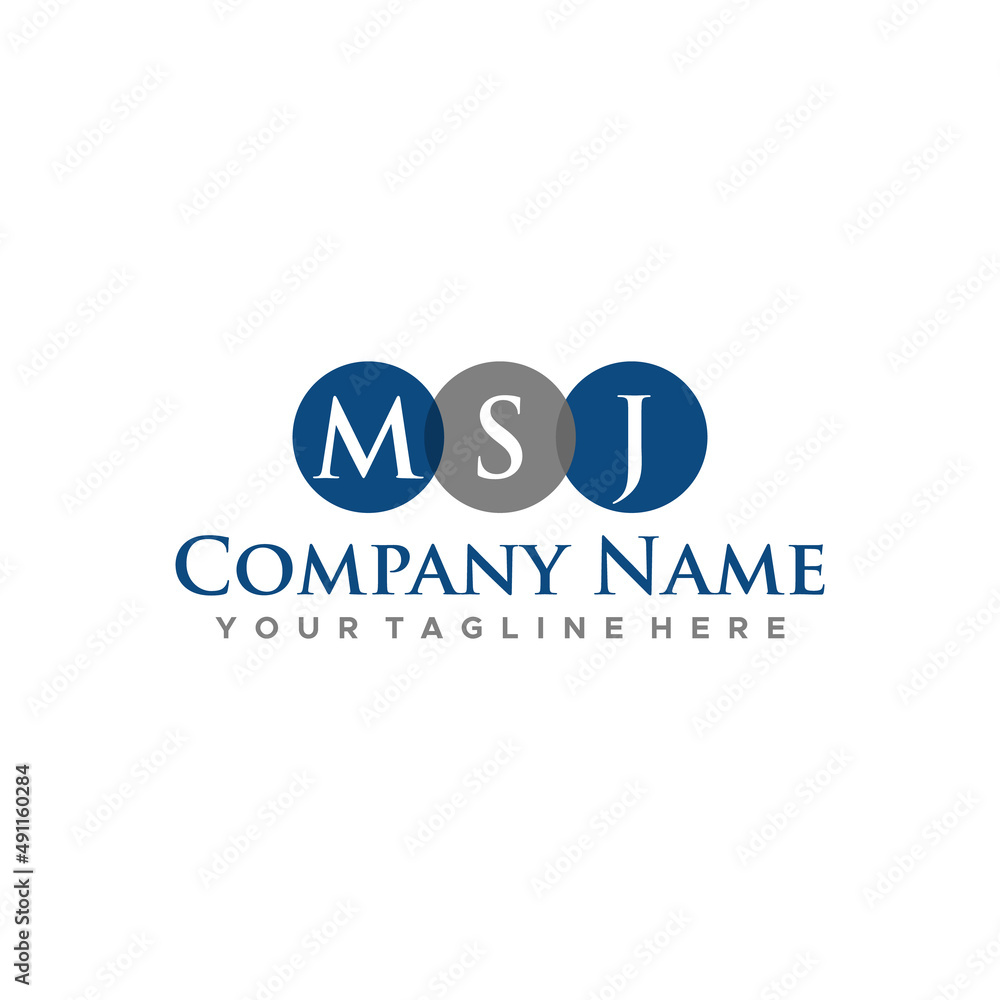 MSJ Initial Logo Sign Design Vector Stock MSJ Initial Logo Sign Design Vector Stock