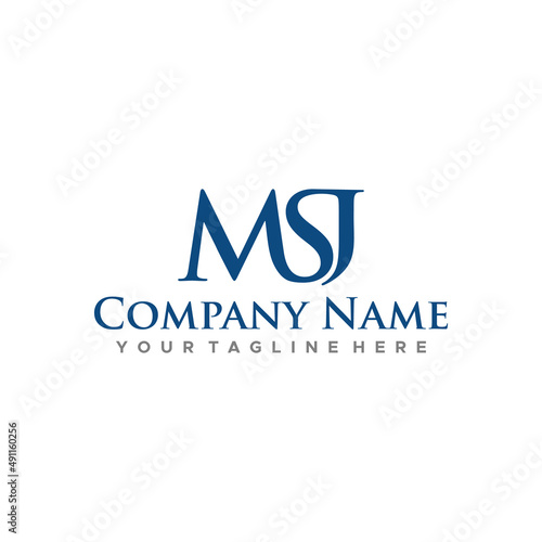 Free Download MSJ Initial Logo Sign Design Vector Stock - GFXLoad