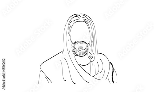 Christian Art. Line art for print or use as poster, card, flyer, Tattoo or T Shirt