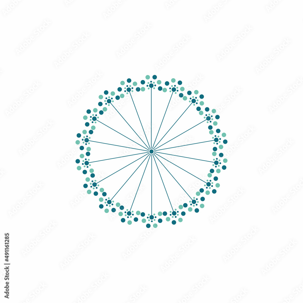 Dandelion flower logo vector template icon background Dandelion flower logo vector template icon background