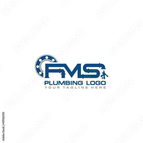 FMS Plumbing Initial Logo Sign Design for Your Company