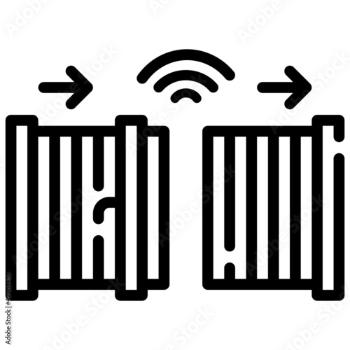 GATE line icon,linear,outline,graphic,illustration