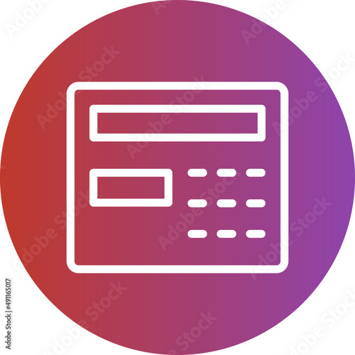 cash withdrawal gradient icon