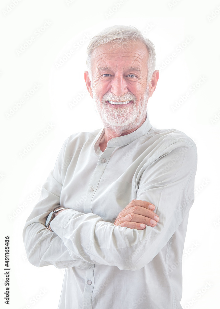 Healthy happy smile senior elderly caucasian old arm crossed isolated on white background. Golden age healthcare cheerful lifestyle freedom relax retirement concept.
Healthy happy smile senior elderly caucasian old arm crossed isolated on white background. Golden age healthcare cheerful lifestyle freedom relax retirement concept.