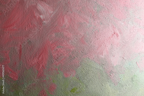Fondo con texture materica dipinta in verde e rosa; spazio per testo