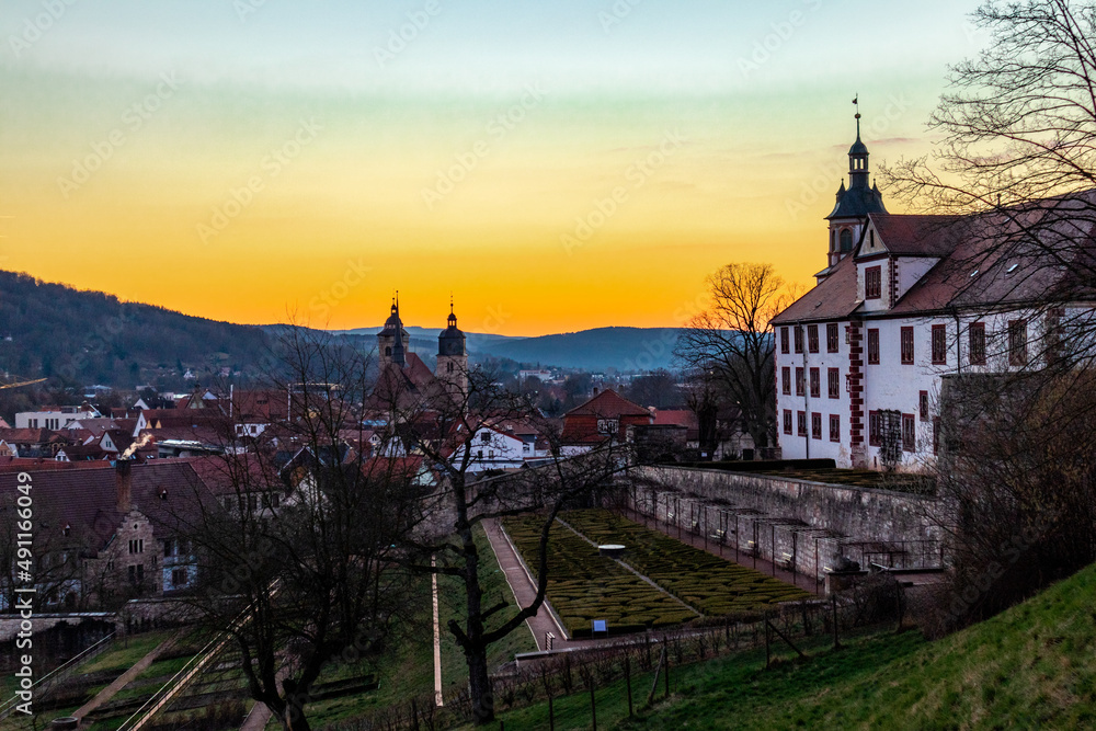 Spaziergang durch die Altstadt von Schmalkalden bei einen fantastischen Sonnenuntergang - Thüringen - Deutschland