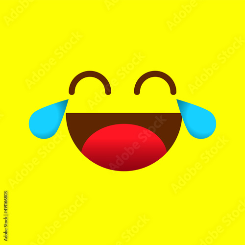 April fools day background funny and crazy face emoji icon